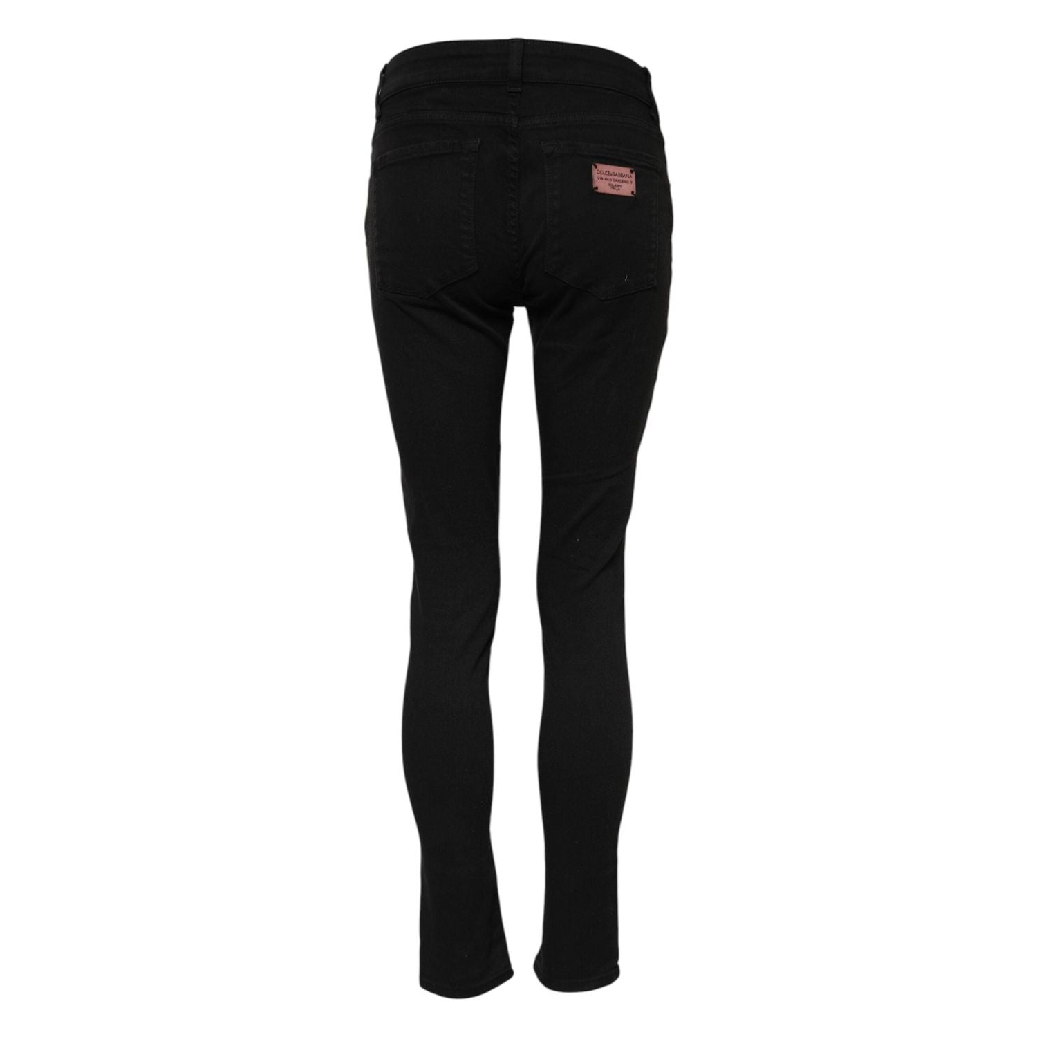 Dolce & Gabbana Black Cotton Skinny Mid Waisted Denim Jeans