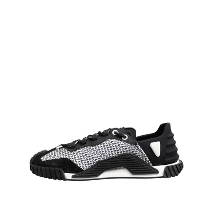 Dolce & Gabbana Black Logo Lace Up Low Top NS1 Sneakers Shoes