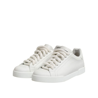 Dolce & Gabbana White Logo Lace Up Low Top Men Sneakers Shoes