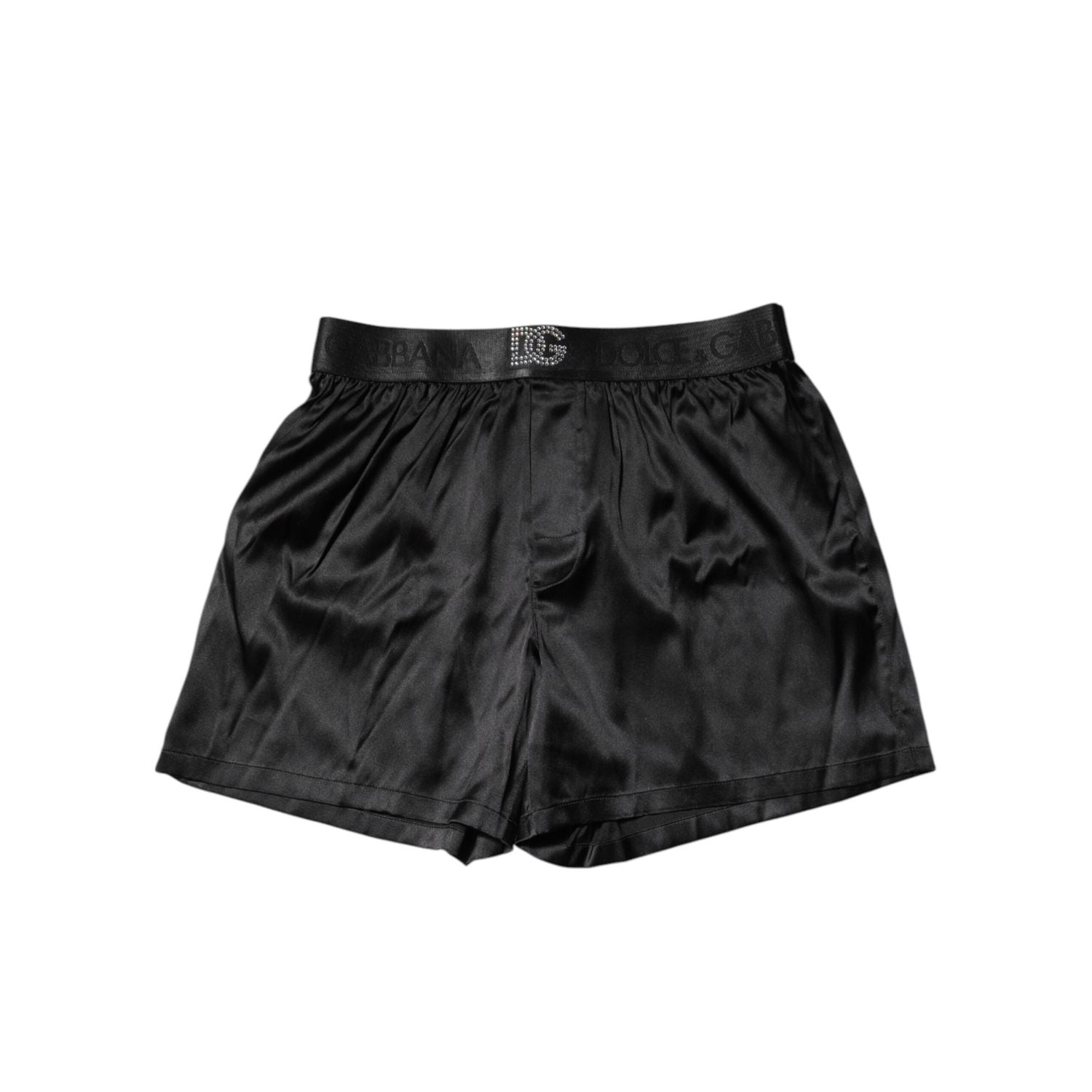 Dolce & Gabbana Black Logo Waist Regular Boxer Shorts Underwear