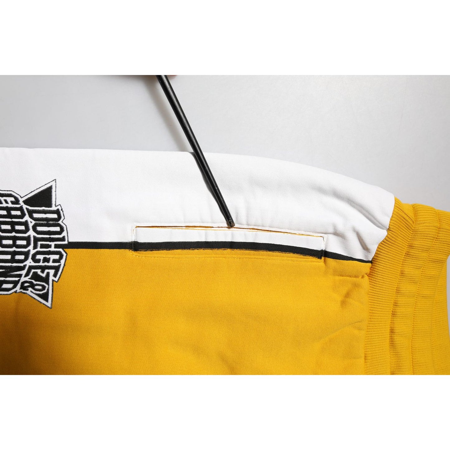 Dolce & Gabbana Yellow Cotton Drawstring Jogger Pants