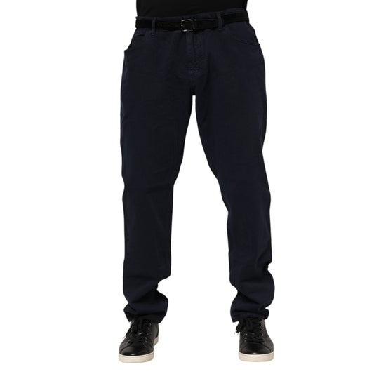 Dolce & Gabbana Black Cotton Tapered Denim Jeans