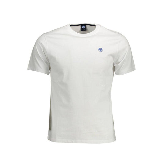 North Sails White Cotton T-Shirt NO-10775-XL