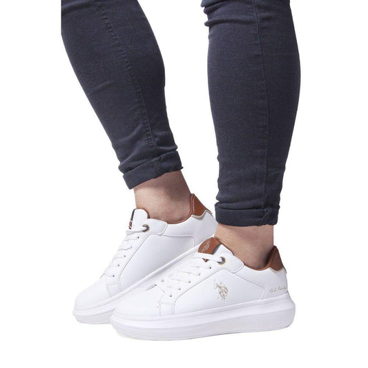U.S. POLO ASSN. White Polyester Sneaker US-14044-EU40/US10