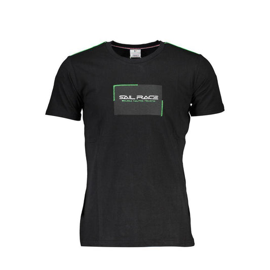 Scuola Nautica Black Cotton T-Shirt SC-22692-L