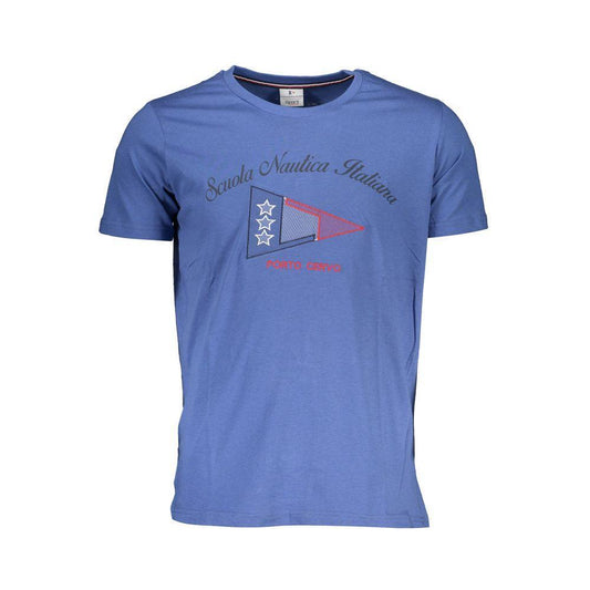 Scuola Nautica Blue Cotton T-Shirt SC-22697-L