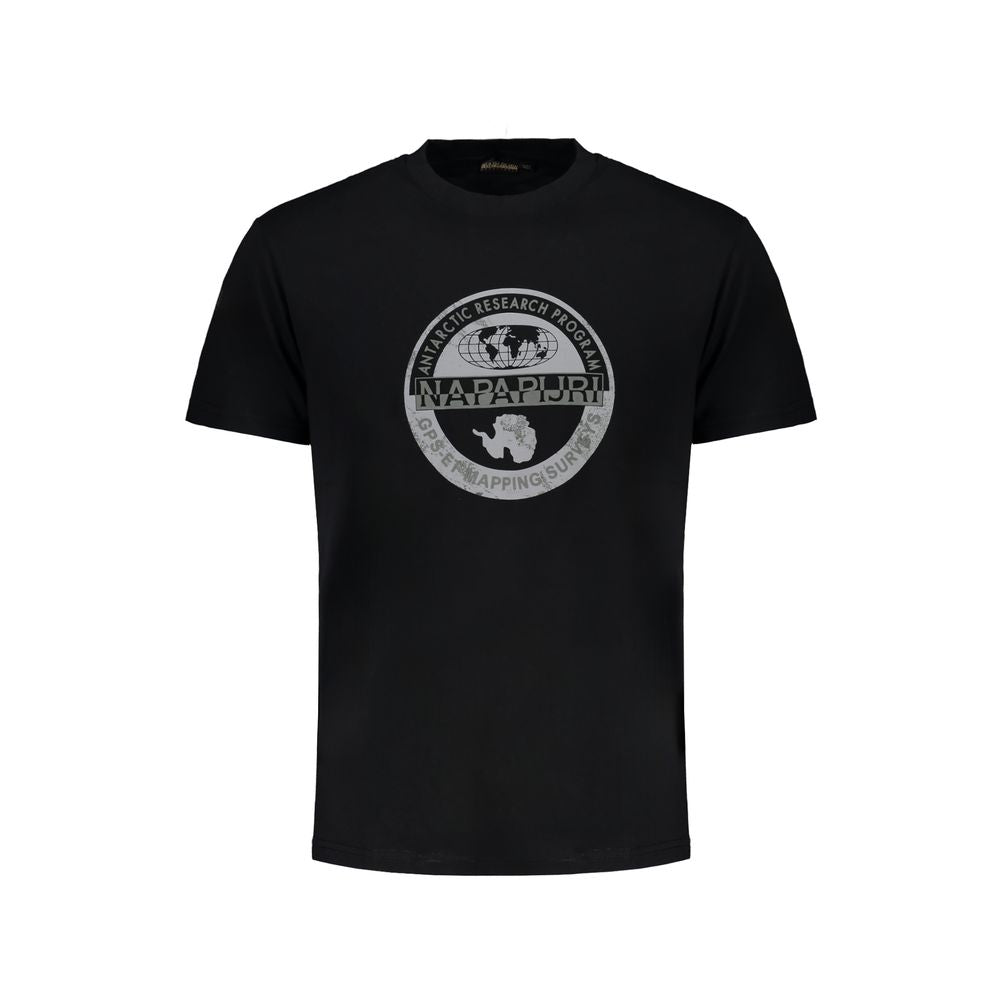 Napapijri Black Cotton T-Shirt NA-29520-XXL