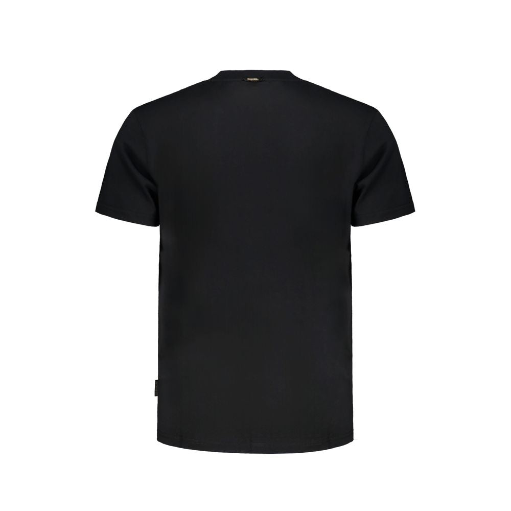 Napapijri Black Cotton T-Shirt NA-29520-XXL
