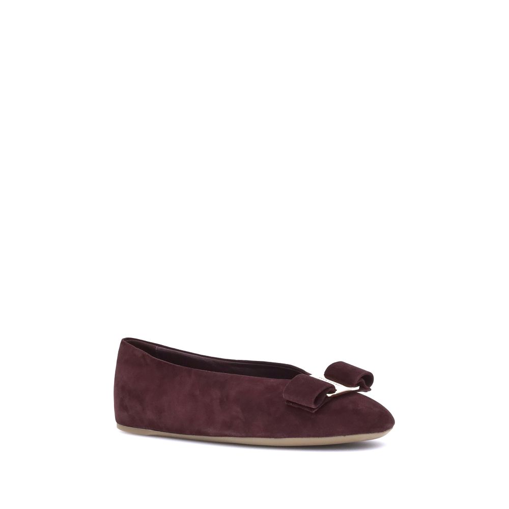 Ferragamo Bordeaux Goatskin Ballet Flats1728,72470364320,Ballet Flats - Flats - Shoes,Bordeaux,EU35.5/US5.5,EU36.5/US6.5,EU38/US8,Ferragamo,Flats - Shoes,New with tags,Shoes,Women