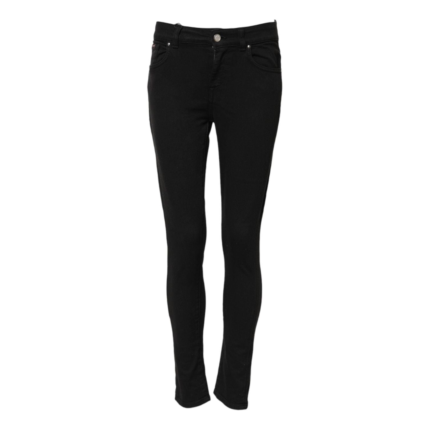 Dolce & Gabbana Black Cotton Skinny Mid Waist Denim Jeans