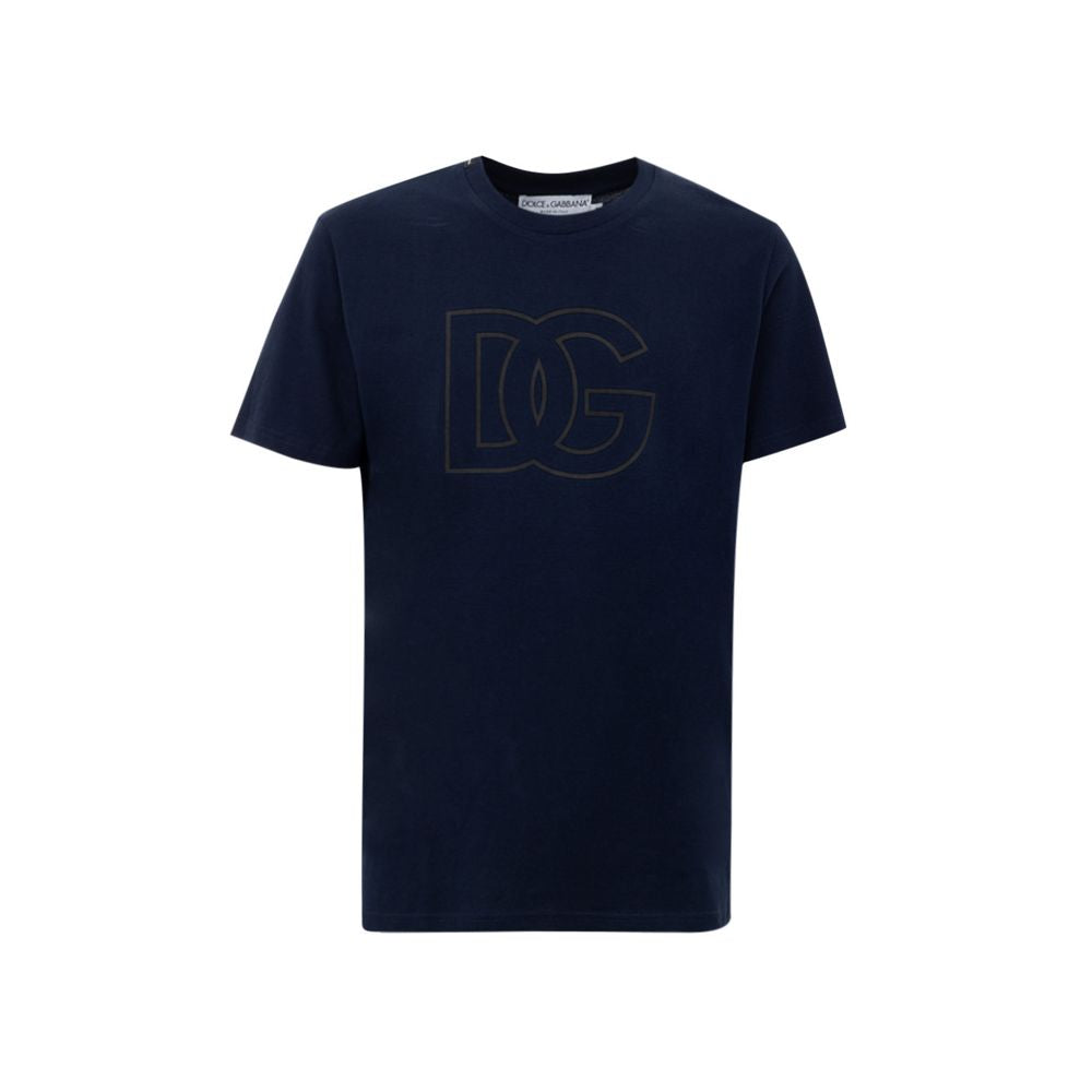 Dolce & Gabbana Blue Cotton T-Shirt