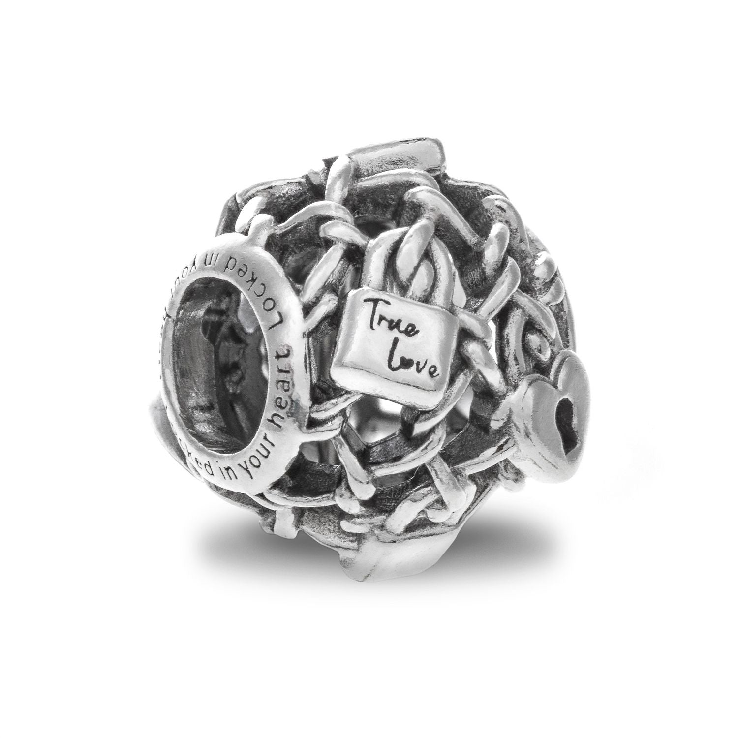 PANDORA Mod. OPENWORK CHAIN LINK PADLOCK CHARM
