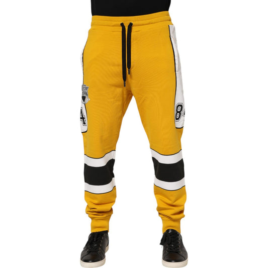Dolce & Gabbana Yellow Cotton Sweatpants Jogger Trouser Pants PAN76379-48