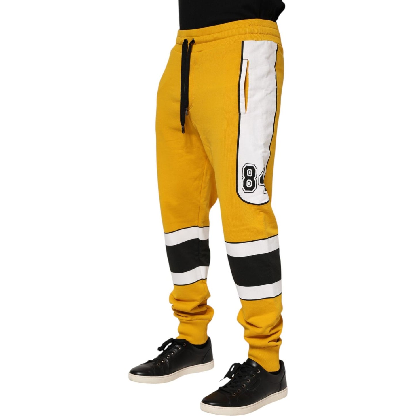 Dolce & Gabbana Yellow Cotton Sweatpants Jogger Trouser Pants PAN76379-48