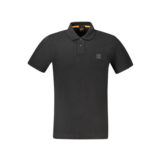 Hugo Boss Black Cotton Polo Shirt BO-33132-S