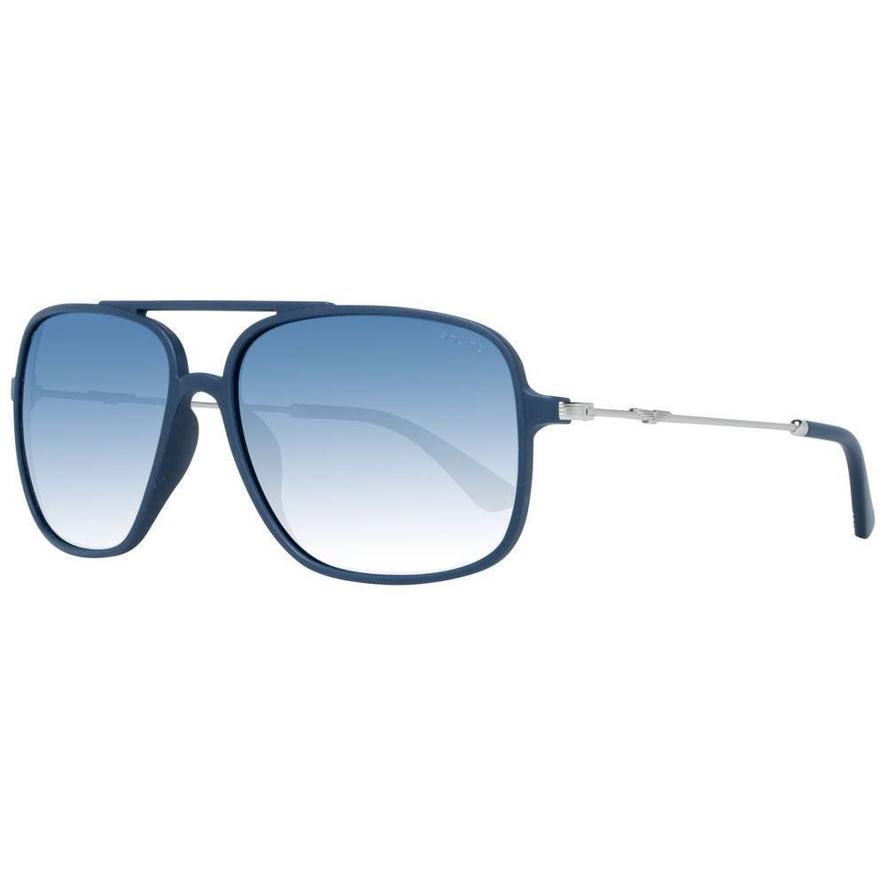 Police Blue Plastic Sunglasses