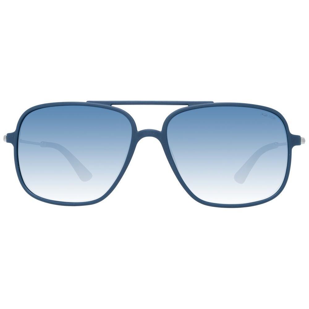 Police Blue Plastic Sunglasses