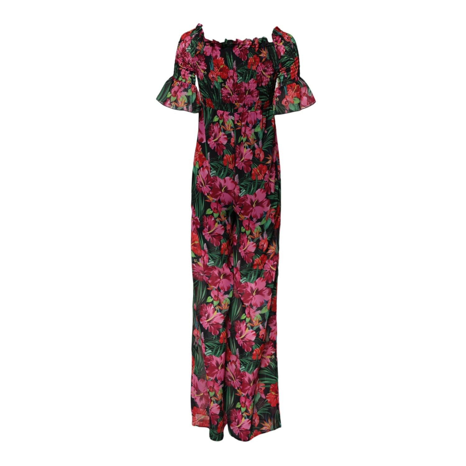 Patrizia Pepe Multicolor Floral Print Overall Jumpsuit Dress