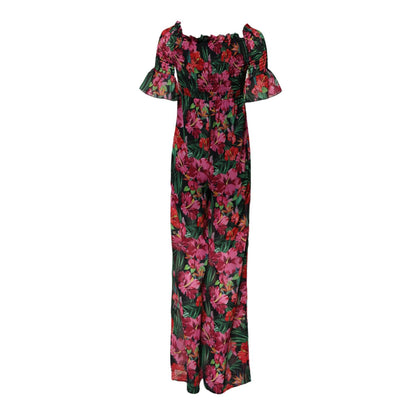 Patrizia Pepe Multicolor Floral Print Overall Jumpsuit Dress