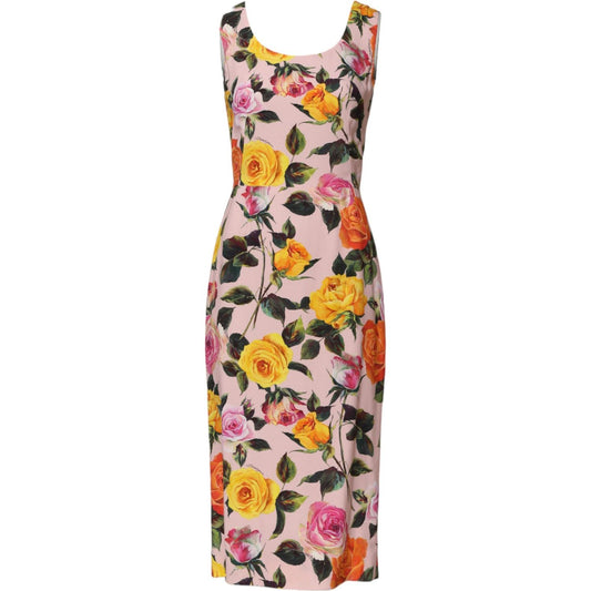 Dolce & Gabbana Multicolor Floral Knee Length Sheath Dress DR81541-38