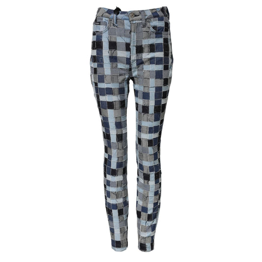 Dolce & Gabbana Multicolor Patchwork Skinny Denim Jeans