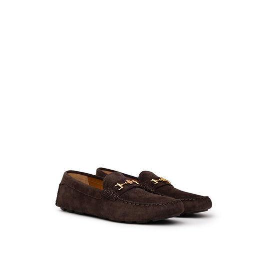 Bally Brown Leather Moccassin BA-9377664-10.5