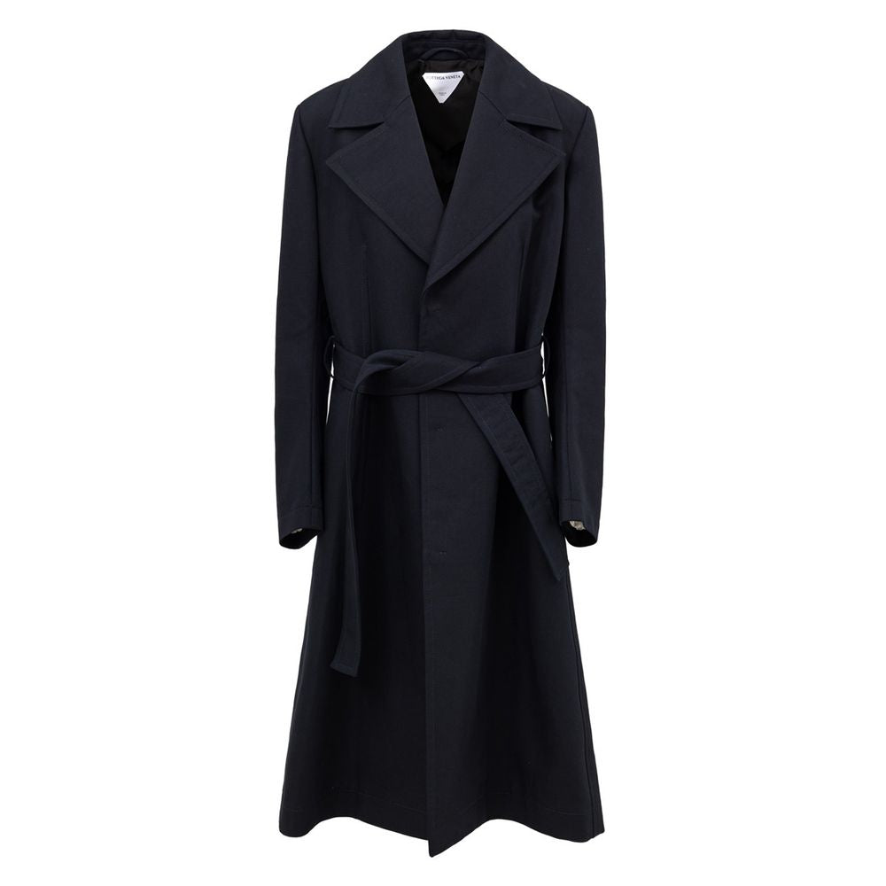 Bottega Veneta Blue Cotton Trench Coat