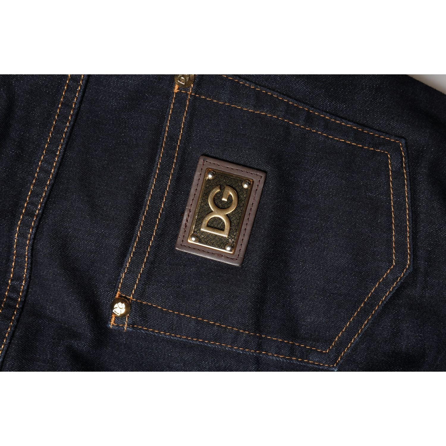 Dolce & Gabbana Blue Cotton PRETTY LowWaist Skinny Denim Jeans