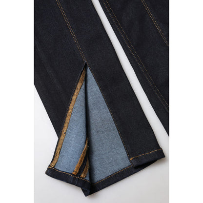 Dolce & Gabbana Blue Cotton High Waist Skinny Denim Jeans