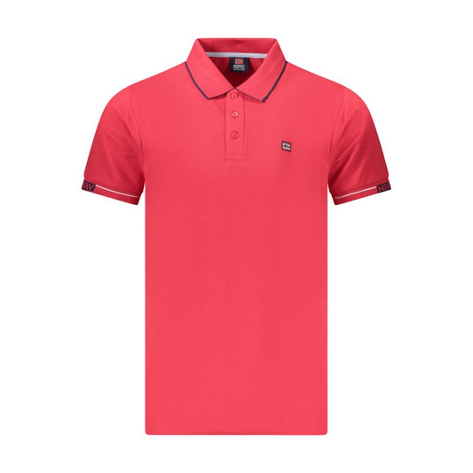 Norway 1963 Red Cotton Men Polo Shirt NO-38992-M
