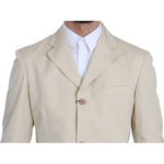 Romeo Gigli Beige Two-Piece Suit with Classic Elegance Suit Romeo Gigli Gray