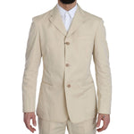 Romeo Gigli Beige Two-Piece Suit with Classic Elegance Suit Romeo Gigli Gray