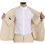Romeo Gigli Beige Two-Piece Suit with Classic Elegance Suit Romeo Gigli Light Gray