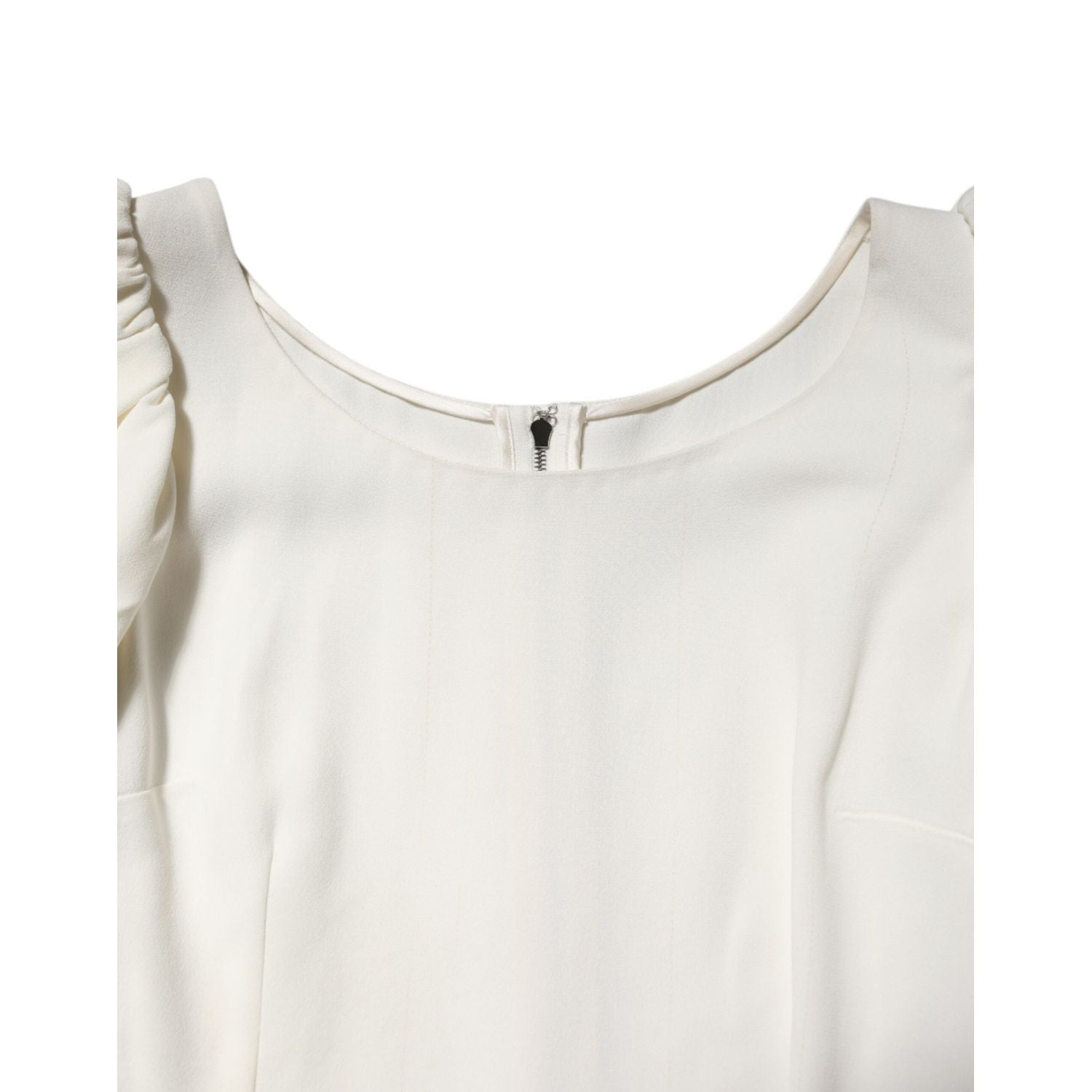 Dolce & Gabbana White Round Neck Short Sleeves Blouse Top