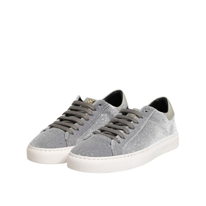 HIDE & JACK Gray Suede Low Top Lace Up Sneakers Shoes