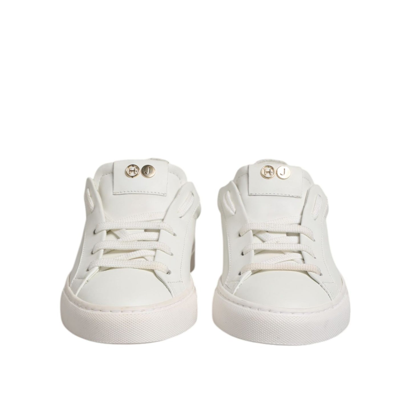 HIDE & JACK White Leather Low Top Lace Up Sneakers Shoes
