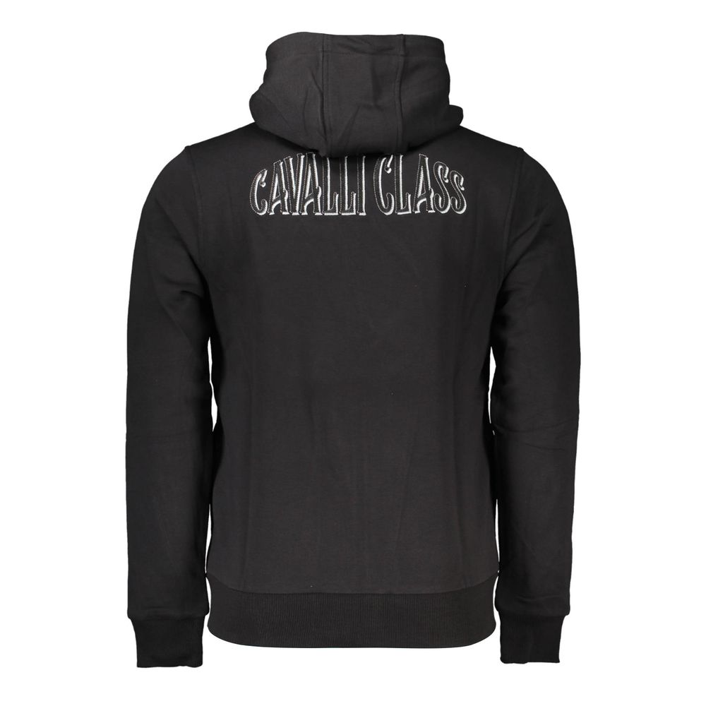 Cavalli Class Black Cotton Men Sweater