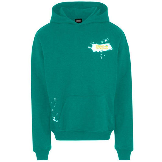 Comme Des Fuckdown Green Cotton Men Hoodie
