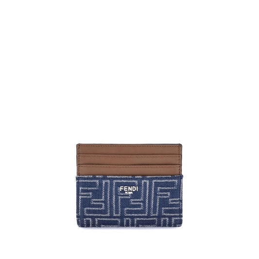 Fendi Blue Fabric Wallet