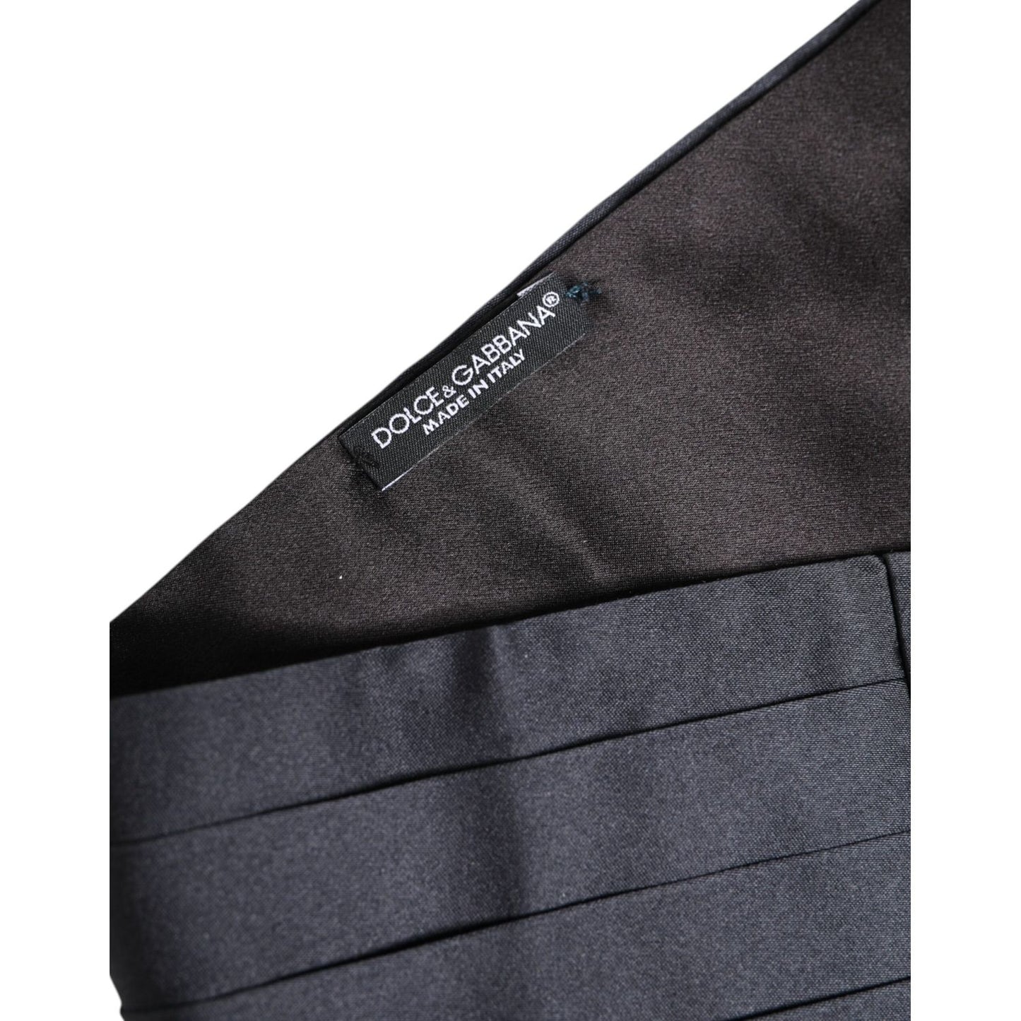 Dolce & Gabbana Dark Blue 100% Silk Belt Waist Cummerbund