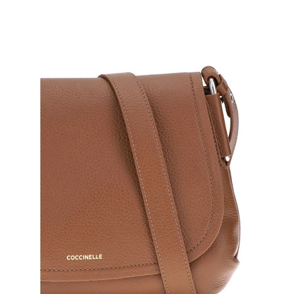 Coccinelle Brown Calf Leather Bos Taurus Shoulder Bag