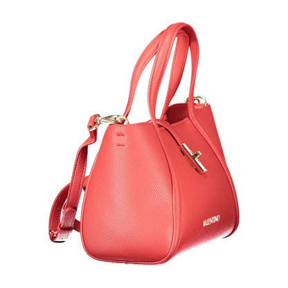 Mario Valentino Red Polyethylene Women Handbag with handles and strap