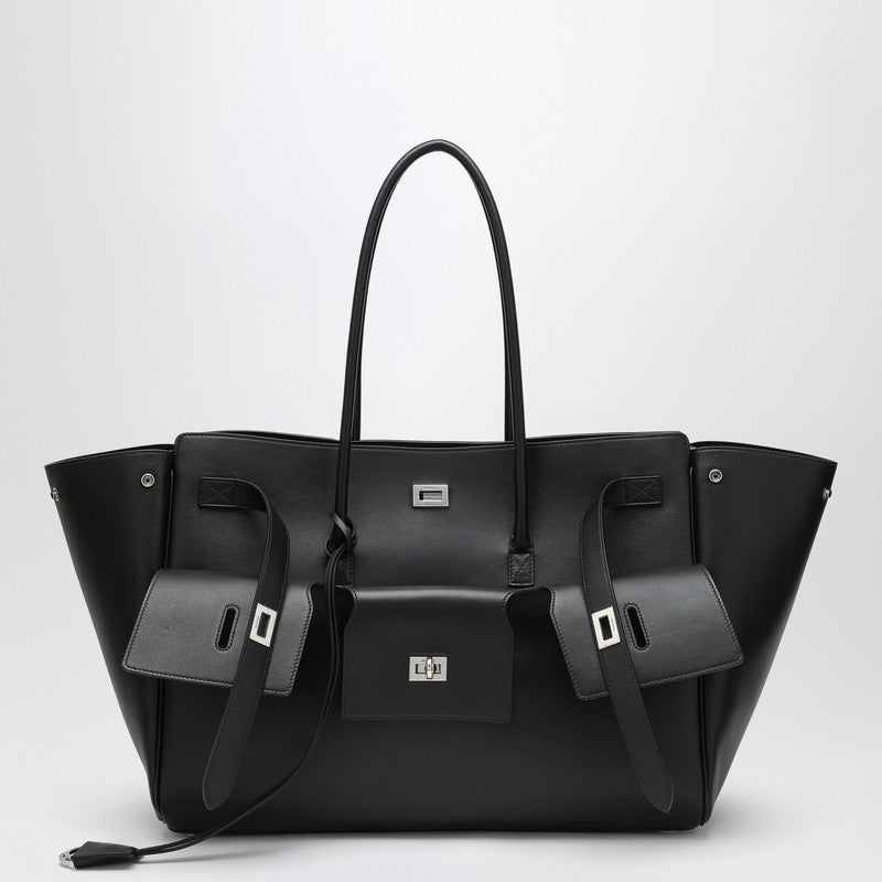 Balenciaga Carry All Bel Air large bag in black leather 8258342ABAW/Q_BALEN-1000_100