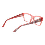 Guess Red Women Glasses Frame, full-rim acetate, rectangle style, spring hinge, demo lenses, includes branded case