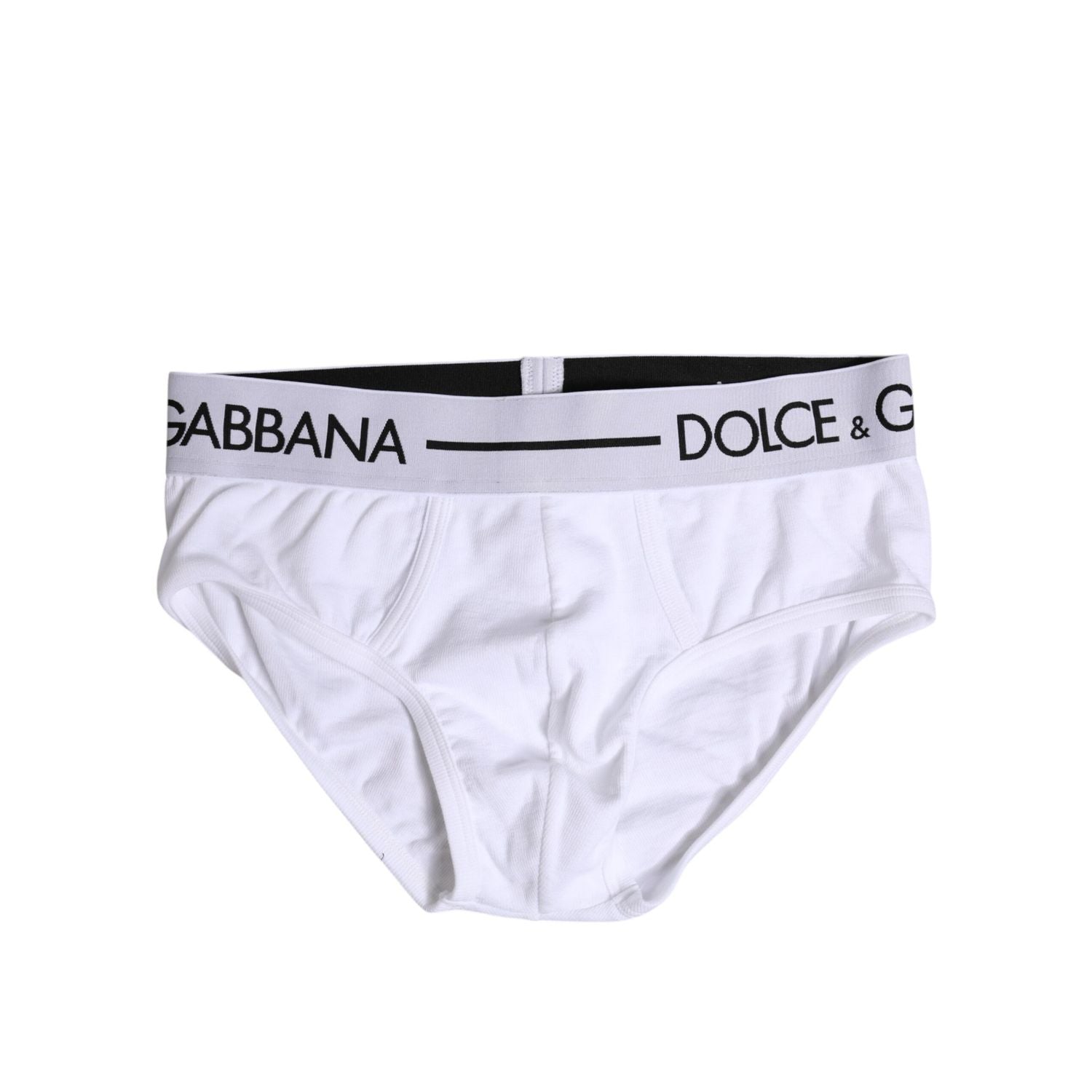 Dolce & Gabbana White Cotton Stretch Regular Brief Underwear