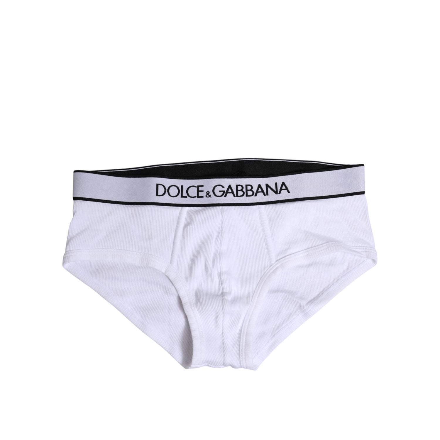 Dolce & Gabbana White Cotton Stretch Regular Brief Underwear