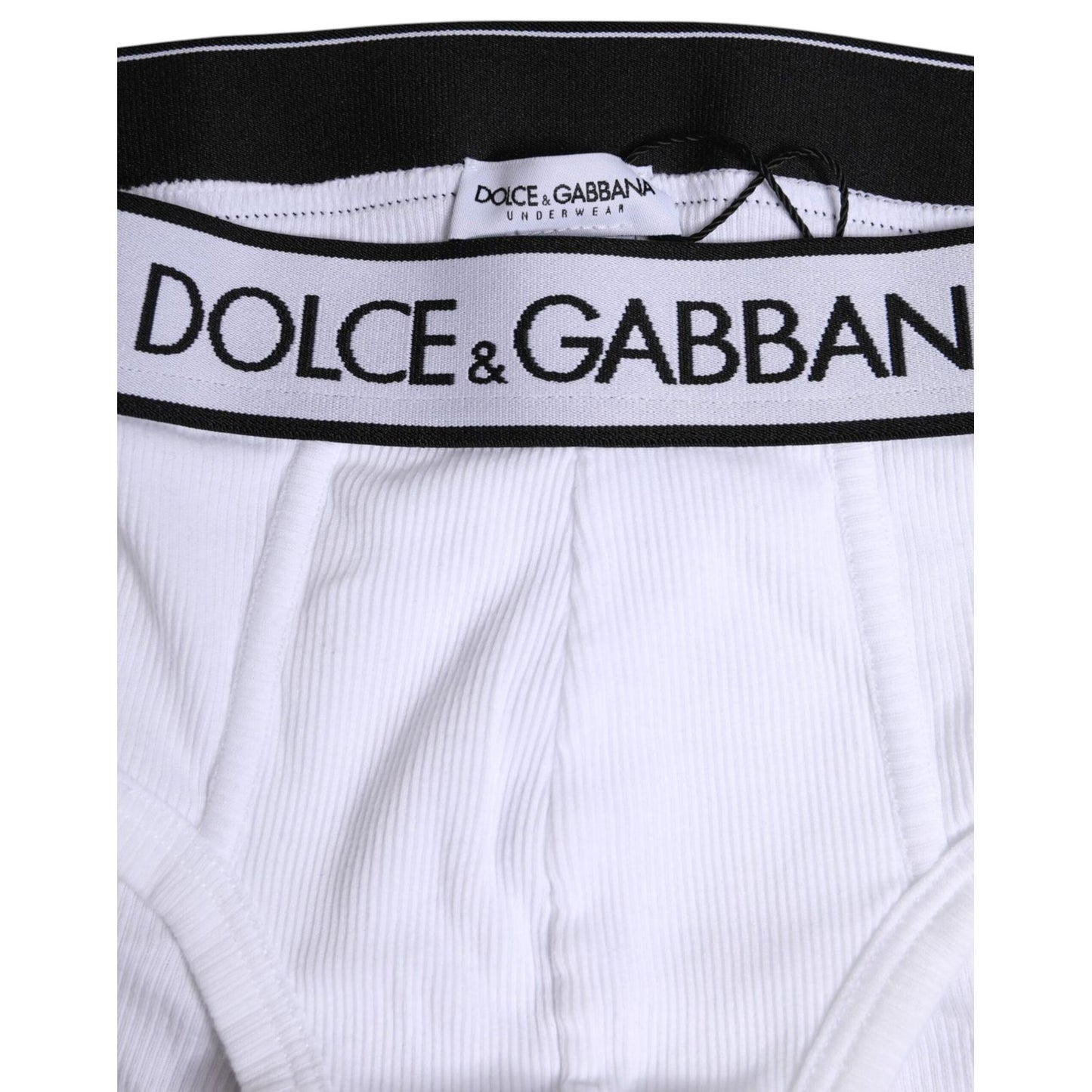 Dolce & Gabbana White Cotton Stretch Regular Brief Underwear