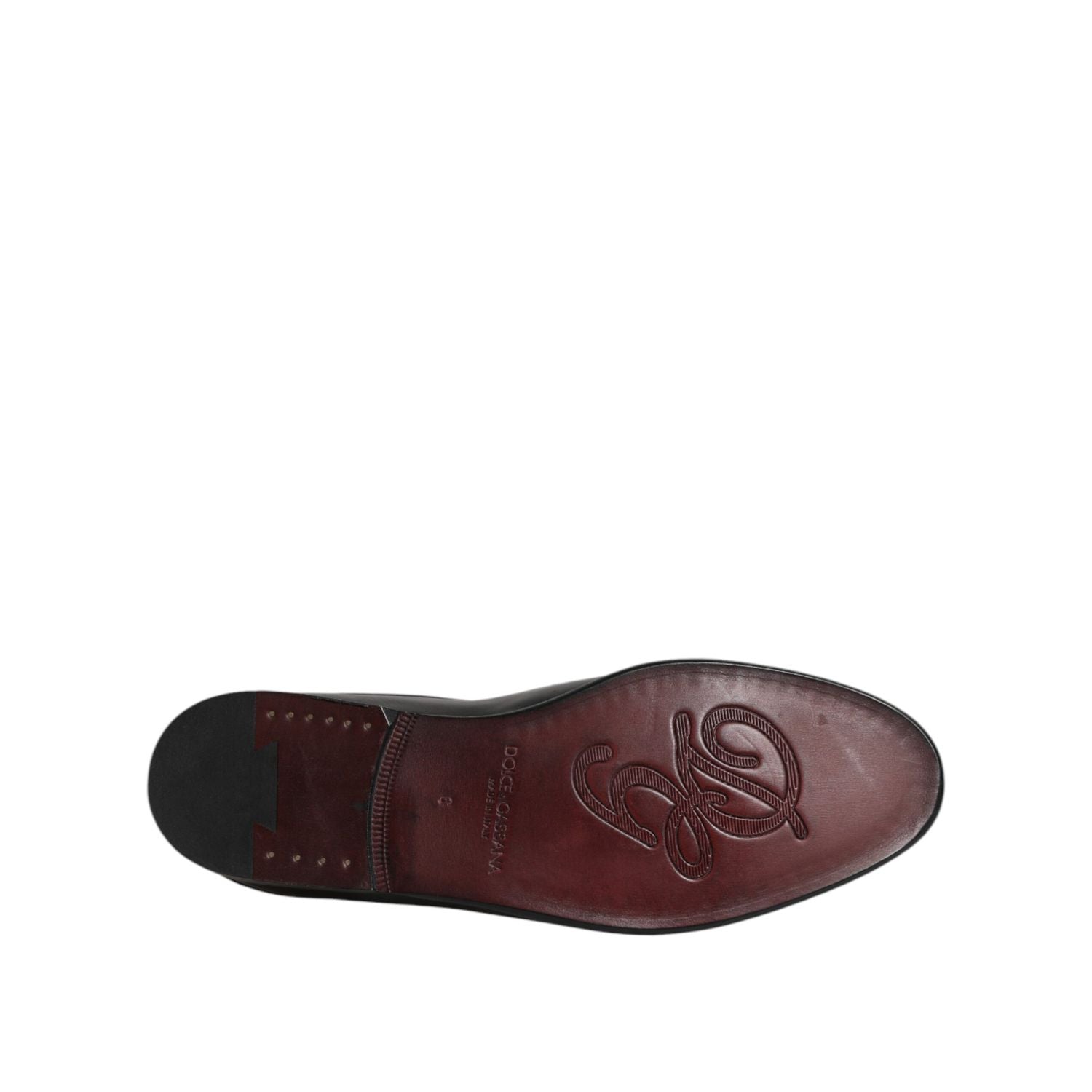 Dolce & Gabbana Black Calfskin Leather Slip On Loafers Shoes