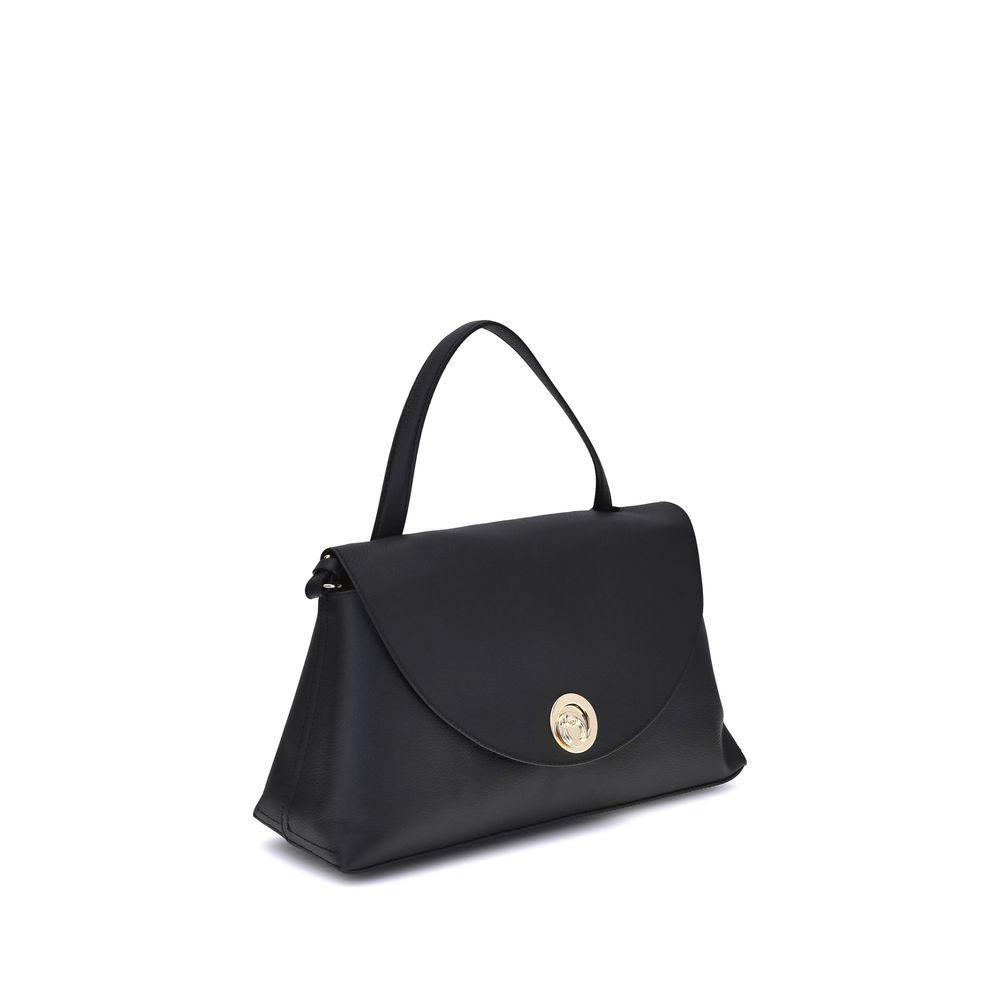 Front view with bag zipped and handles upright.