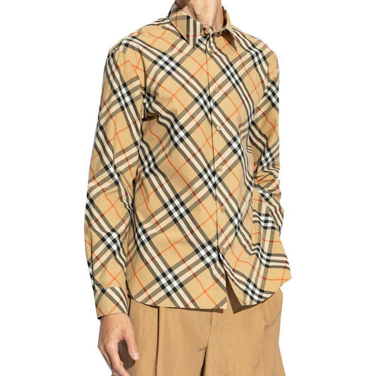 Burberry Checked Plaid Men Shirt BU-8776400896212-XL